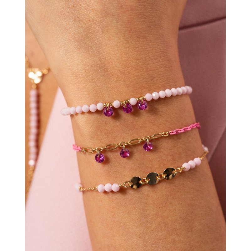 Rue Des Mille - Bracciale Catena - Zirconi Milky - Medaglie