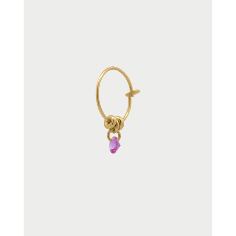 Rue Des Mille - Piercing Mini Hoop - Zircone Colorato - Oro18Kt