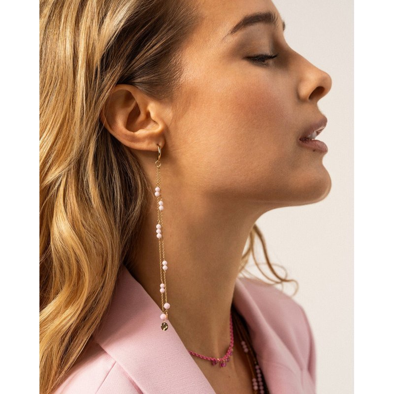 Rue Des Mille - Mono-Orecchino Doppia Catena - Oro 18Kt