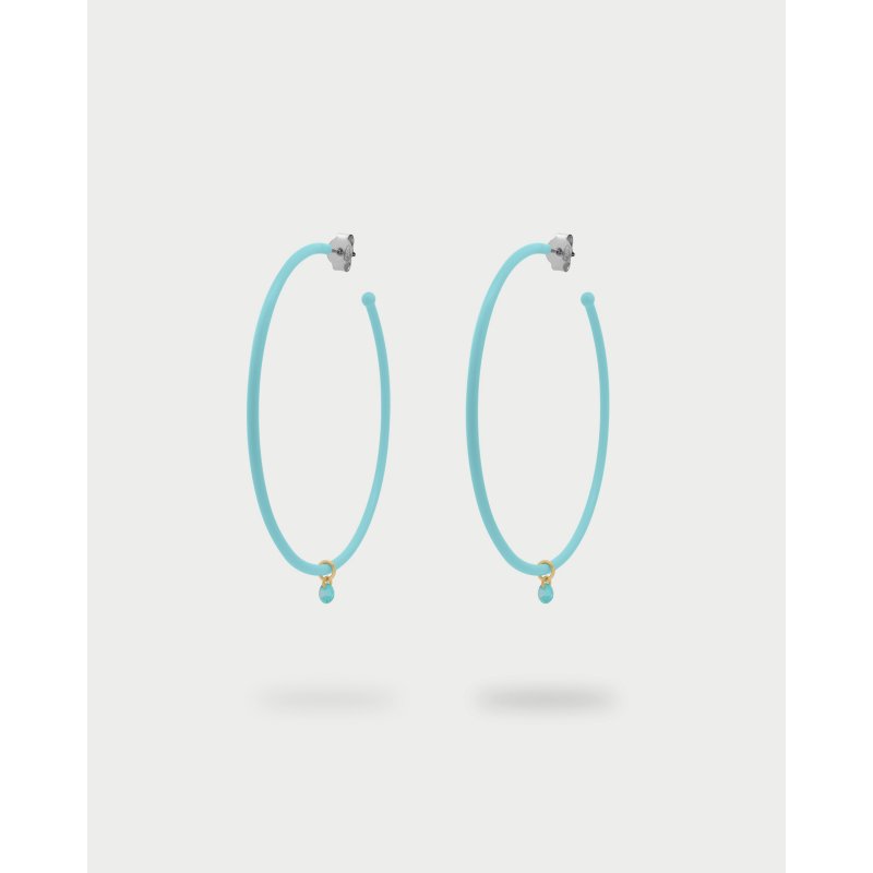 Rue Des Mille - Orecchini Hoops Verniciati - Zircone