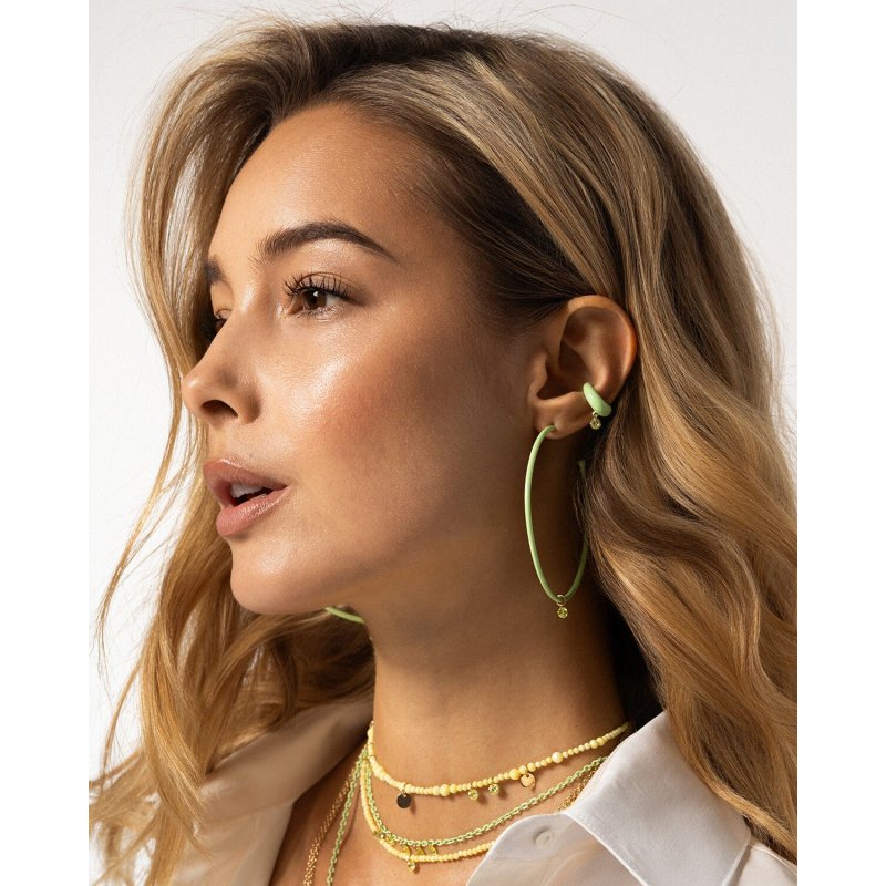 Rue Des Mille - Orecchini Hoops Big Verniciati - Zircone