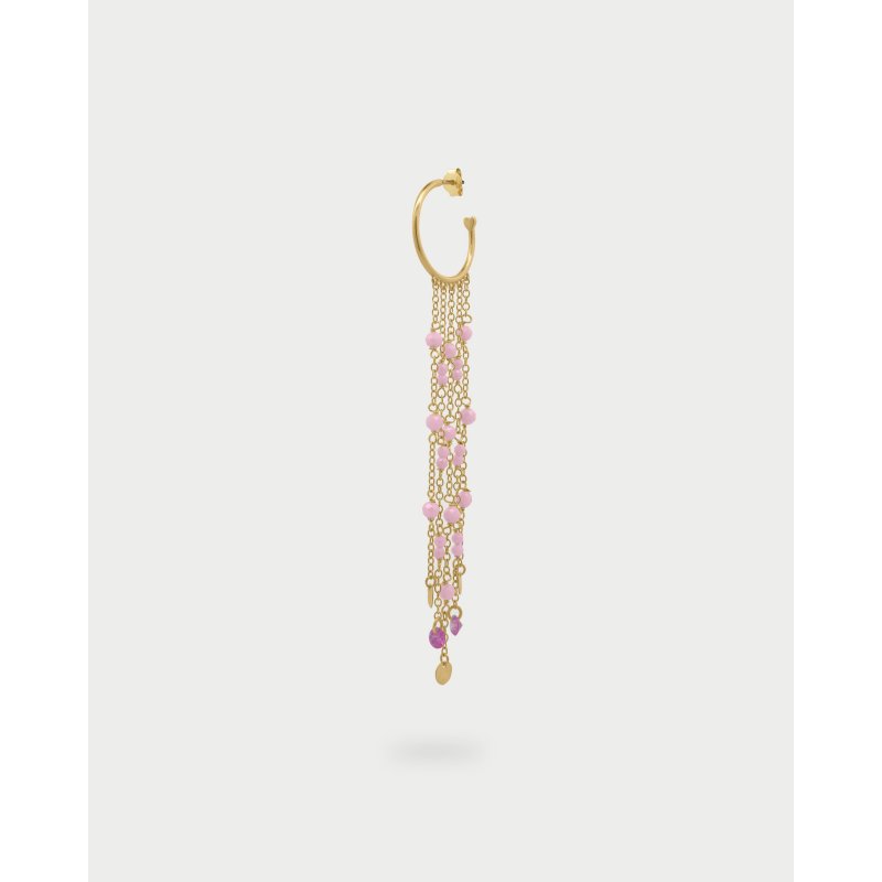 Rue Des Mille - Mono-Orecchino Hoop - Argento 925 - Oro 18Kt