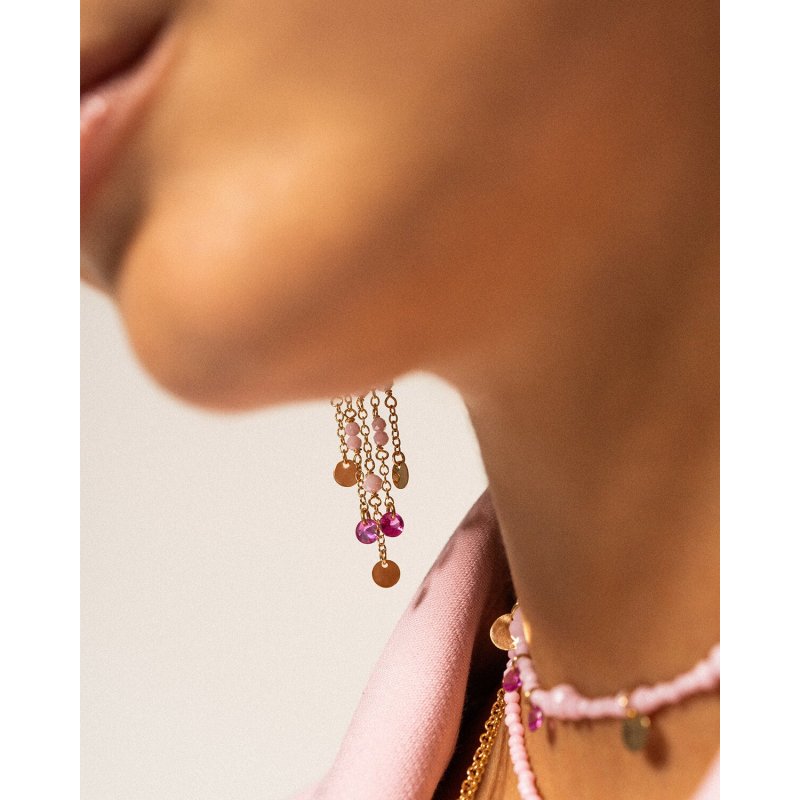 Rue Des Mille - Mono-Orecchino Hoop - Argento 925 - Oro 18Kt