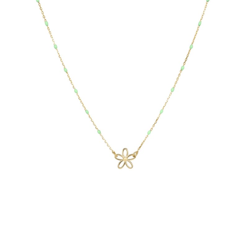 Rue Des Mille - Girocollo Fiore - Oro 18Kt - Smaltato