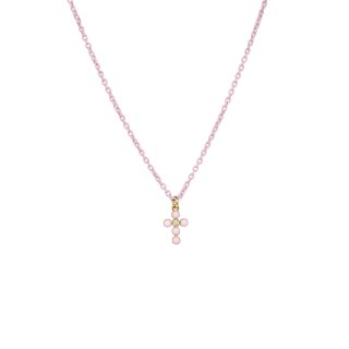 Rue Des Mille - Girocollo Croce Smalto - Oro 18Kt
