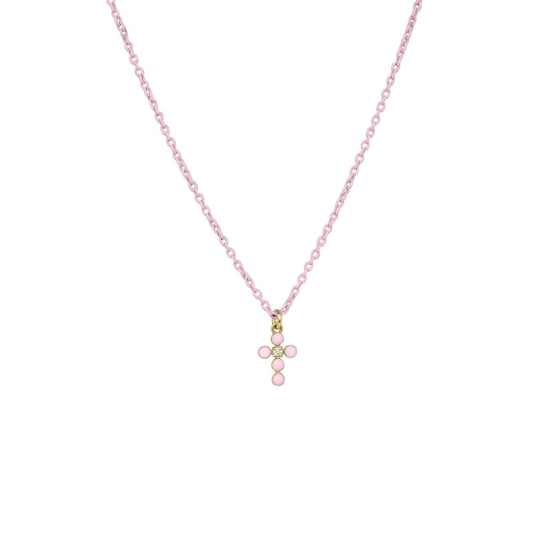 Rue Des Mille - Girocollo Croce Smalto - Oro 18Kt