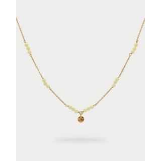 Rue Des Mille - Girocollo Catena - Argento Dorato - Zirconi Milky