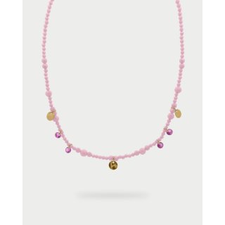 Rue Des Mille - Girocollo Zirconi Milky - Argento 925 - Oro 18Kt