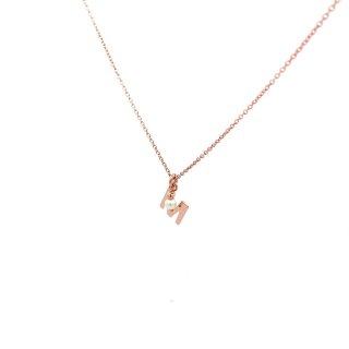 Rue Des Mille - Girocollo Lettera E - Argento 925 - Oro Rosa