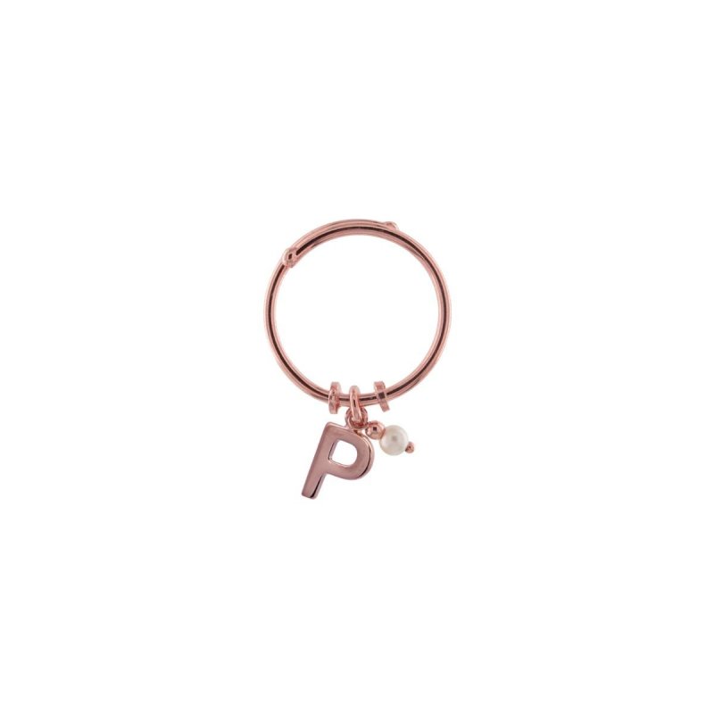 Rue Des Mille - Anello Rigido Lettera E - Argento 925