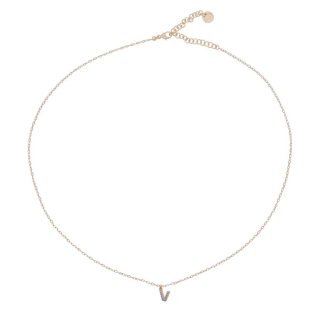 Rue Des Mille - Girocollo Lettera - Argento 925 - Zirconi