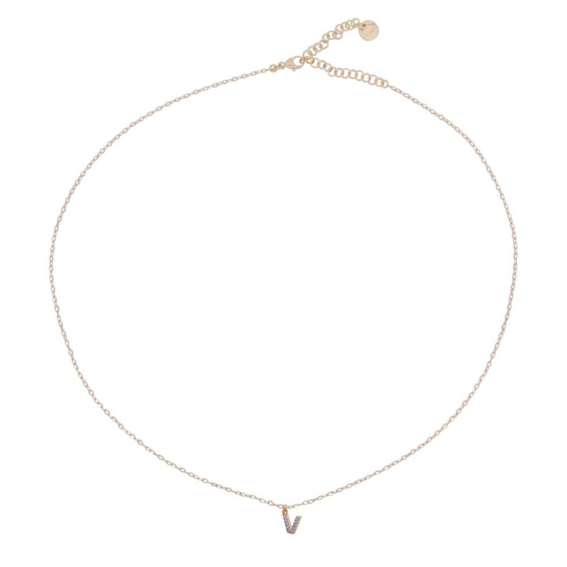 Rue Des Mille - Girocollo Lettera - Argento 925 - Zirconi