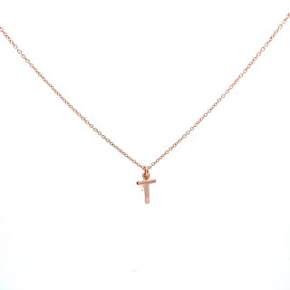 Rue Des Mille - Girocollo Lettera E - Argento 925 - Oro Rosa