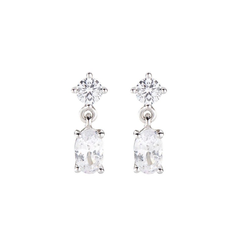 Amen - Orecchini Princess - Zircone Bianco - Argento