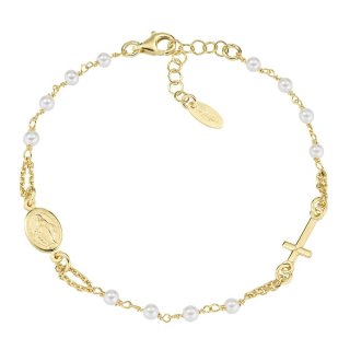 Amen - Bracciale Rosario - Dorato - Perle Di Cristallo