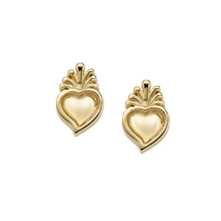 Amen - Orecchini Mini Sacro Cuore - Donna - Dorati