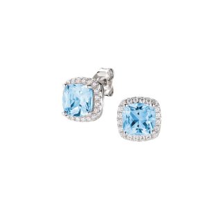 Amen - Orecchini Lady - Zircone Acquamarina - Argento