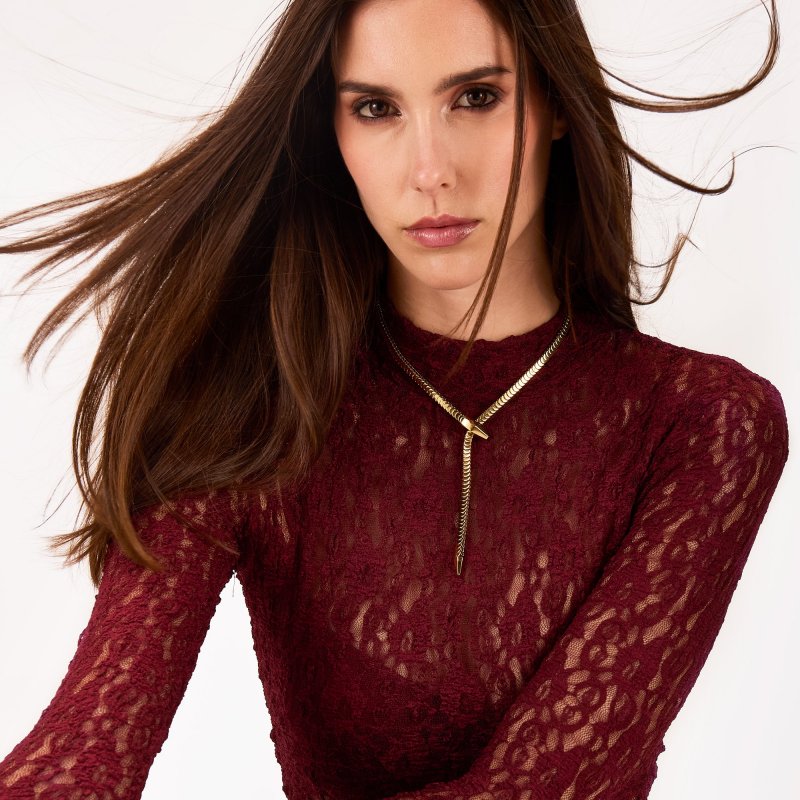 Breil - Collana Hypnotic - Acciaio Oro - Design Unico