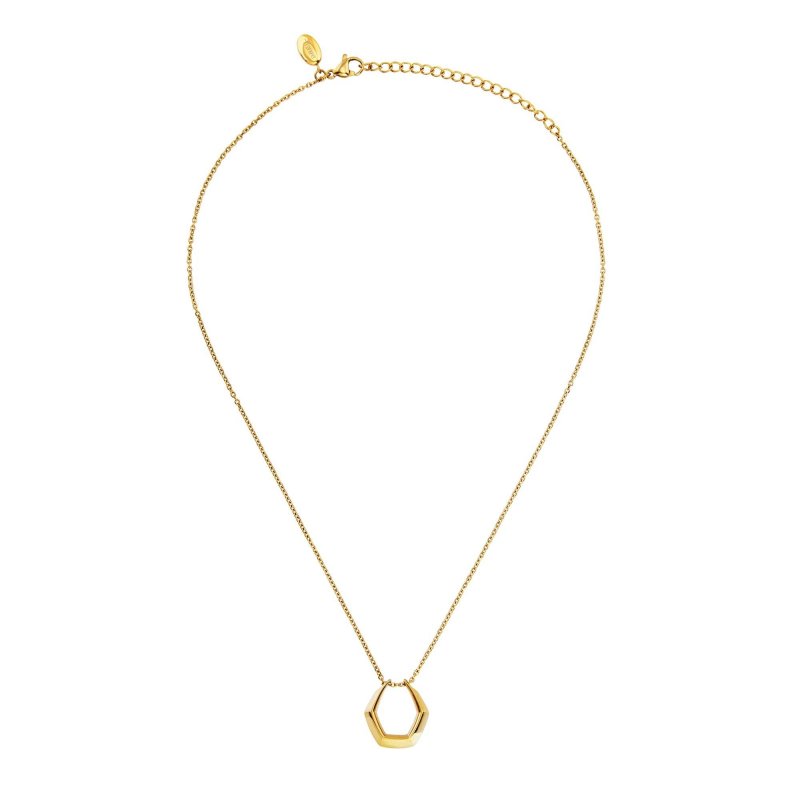 Breil Tribe - Collana Hypnotic - Acciaio Oro - Design Esagonale