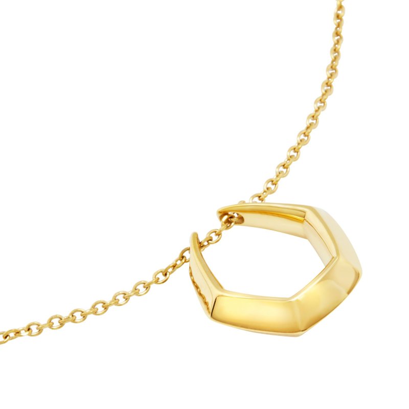 Breil Tribe - Collana Hypnotic - Acciaio Oro - Design Esagonale