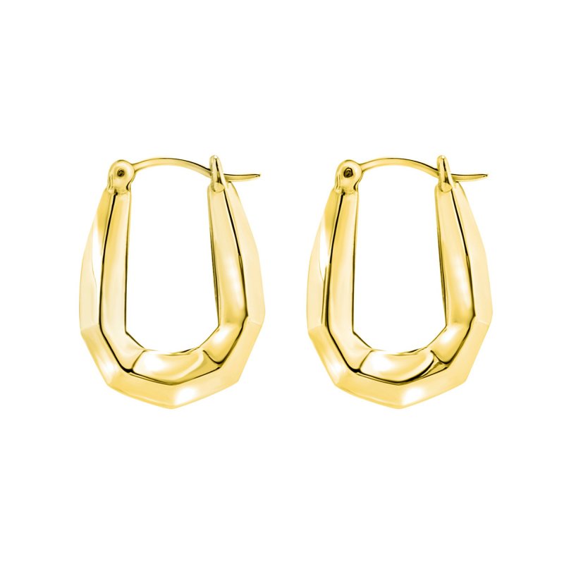 Breil Tribe - Orecchini Hypnotic - Acciaio Oro - Design Esagonale