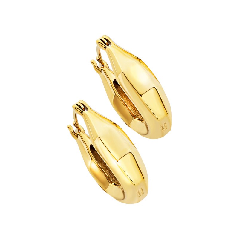 Breil Tribe - Orecchini Hypnotic - Acciaio Oro - Design Esagonale