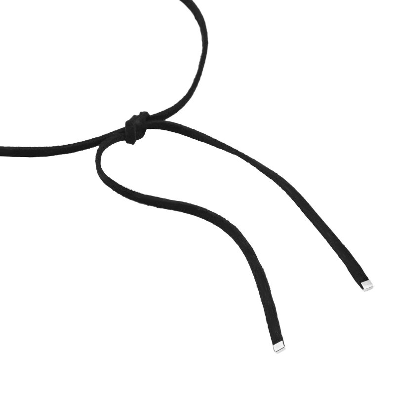 Breil - Choker Big Heart - Acciaio Lucido - Camoscio Nero