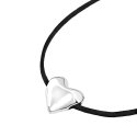 Breil - Choker Big Heart - Acciaio Lucido - Camoscio Nero