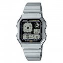 Casio Vintage Argentato/Acciaio Orologio Uomo A130We-1Aef