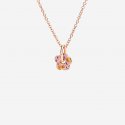 Dodo - Ciondolo Fiore Oro Rosa - Zaffiri Rosa - Zaffiri Arancio