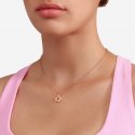 Dodo - Ciondolo Fiore Oro Rosa - Zaffiri Rosa - Zaffiri Arancio
