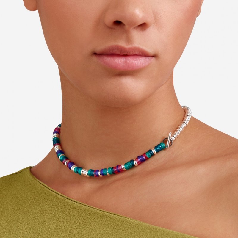 Dodo - Bracciale Rondelle - Argento 925 - Plastica Riciclata