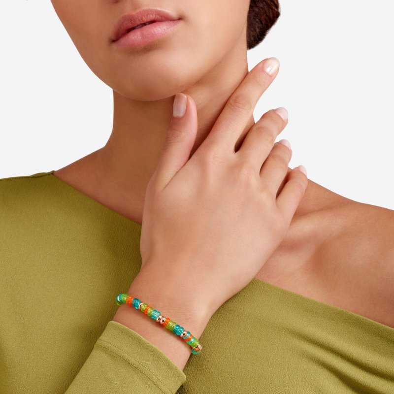 Dodo - Bracciale Rondelle - Argento Dorato - Plastica Riciclata