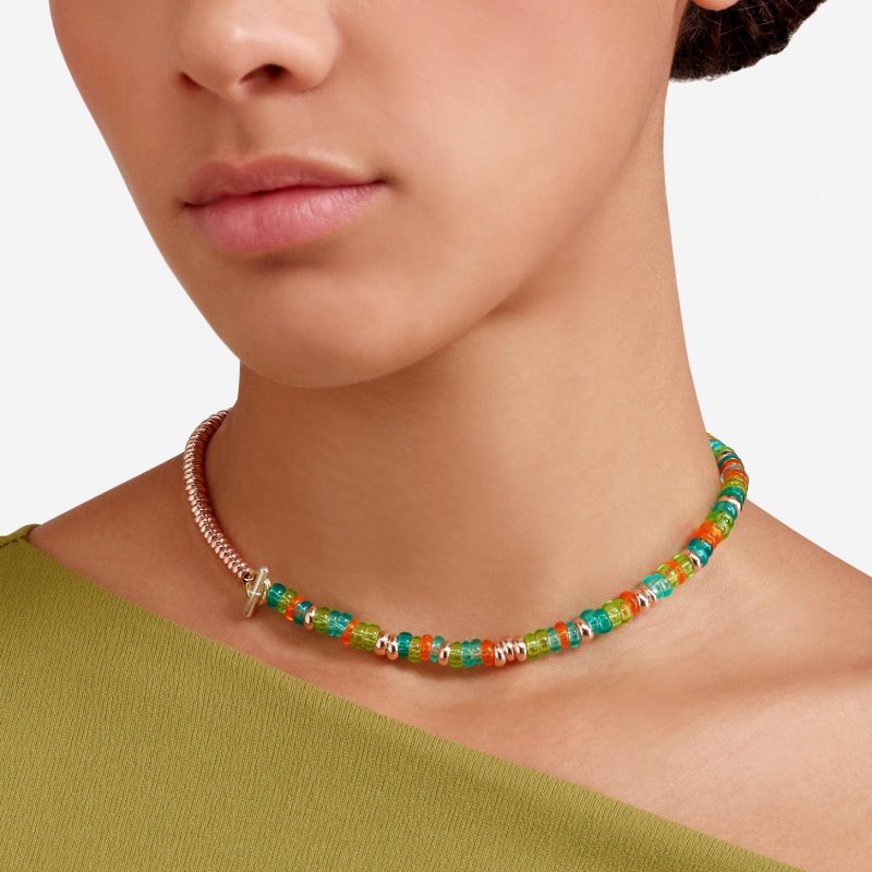 Dodo - Bracciale Rondelle - Argento Dorato - Plastica Riciclata