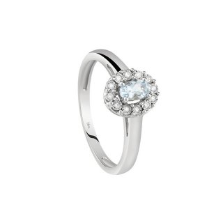 Bliss - Anello Stephanie - Oro Bianco - Diamante Rotondo