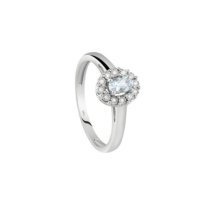 Bliss - Anello Stephanie - Oro Bianco - Diamante Rotondo