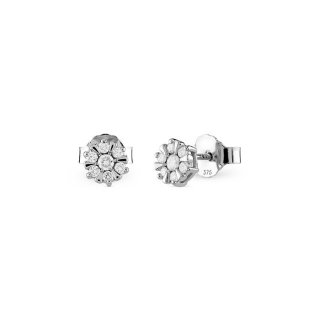Bliss - Orecchini Grace - Oro Bianco - Diamante Rotondo