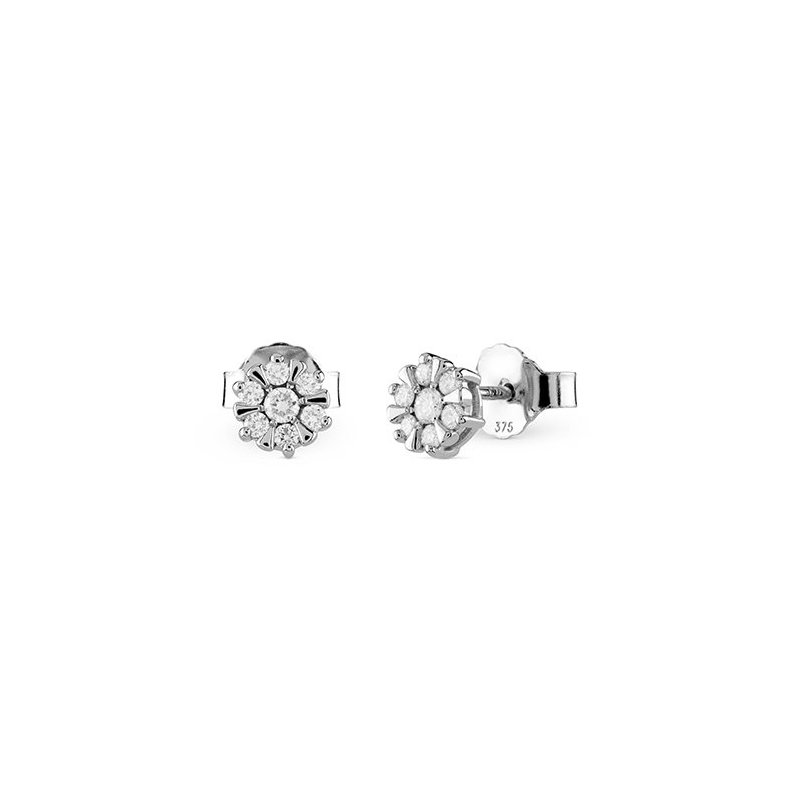 Bliss - Orecchini Grace - Oro Bianco - Diamante Rotondo