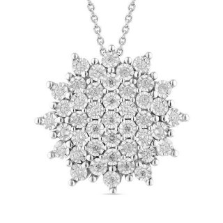 Bliss - Collierino Oro Bianco - Diamante Rotondo - 0.25 Ct