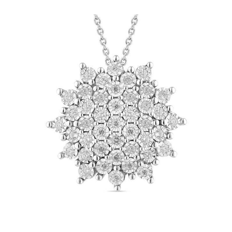 Bliss - Collierino Oro Bianco - Diamante Rotondo - 0.25 Ct