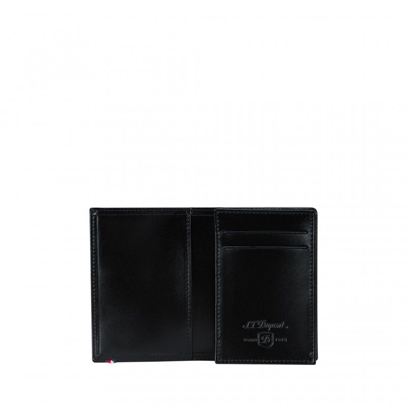 St Dupont - Porta Carte Da Visita - Pelle Nera Liscia - Compatto