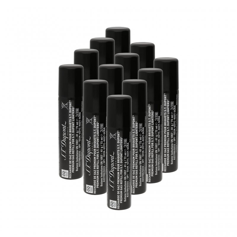 St Dupont - Ricarica Gas Nero - Compatibile Accendini Vari