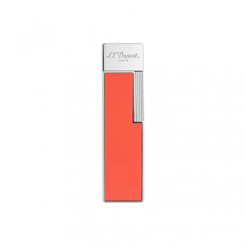 St Dupont - Twiggy Accendino - Lacca Corallo - Finiture Cromate