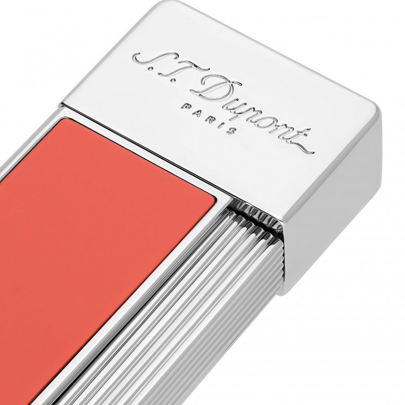 St Dupont - Twiggy Accendino - Lacca Corallo - Finiture Cromate