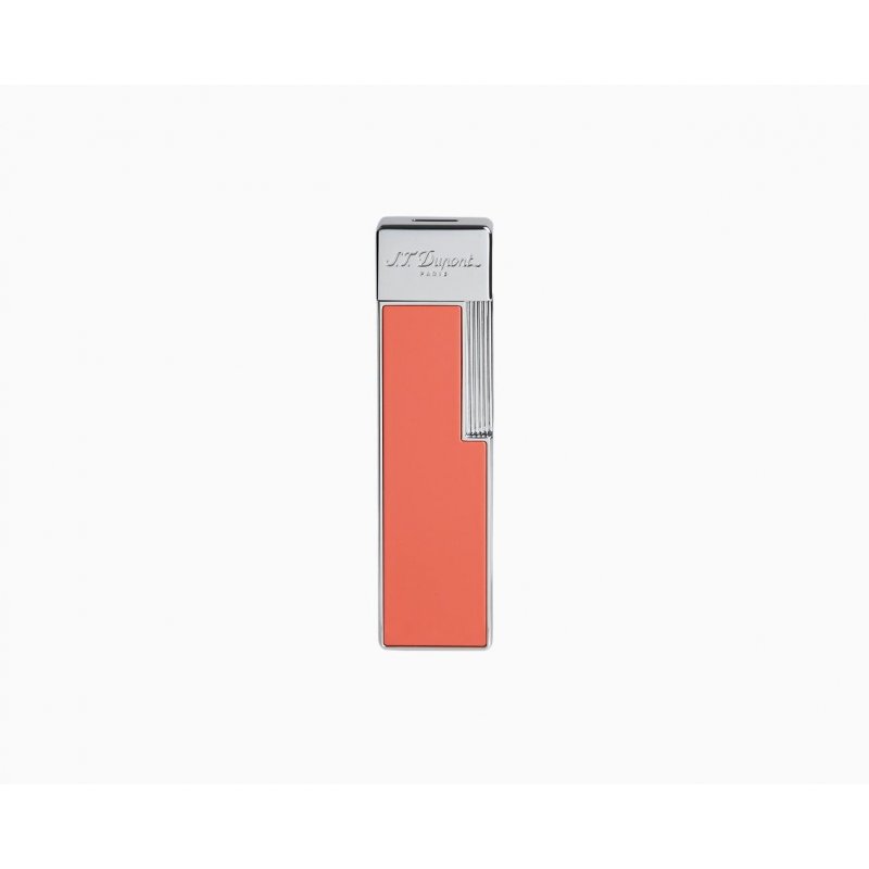 St Dupont - Twiggy Accendino - Lacca Corallo - Finiture Cromate