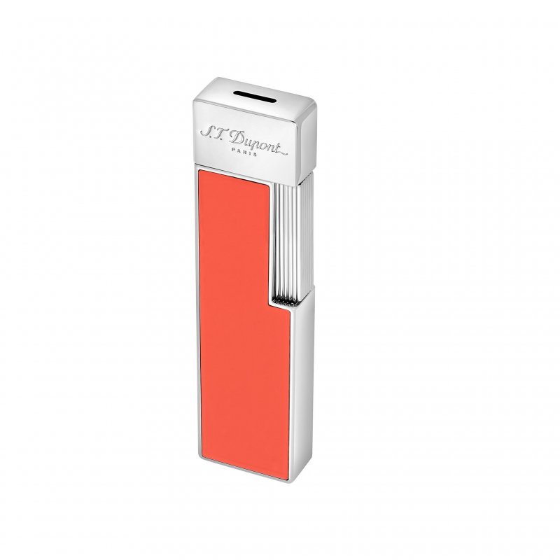 St Dupont - Twiggy Accendino - Lacca Corallo - Finiture Cromate