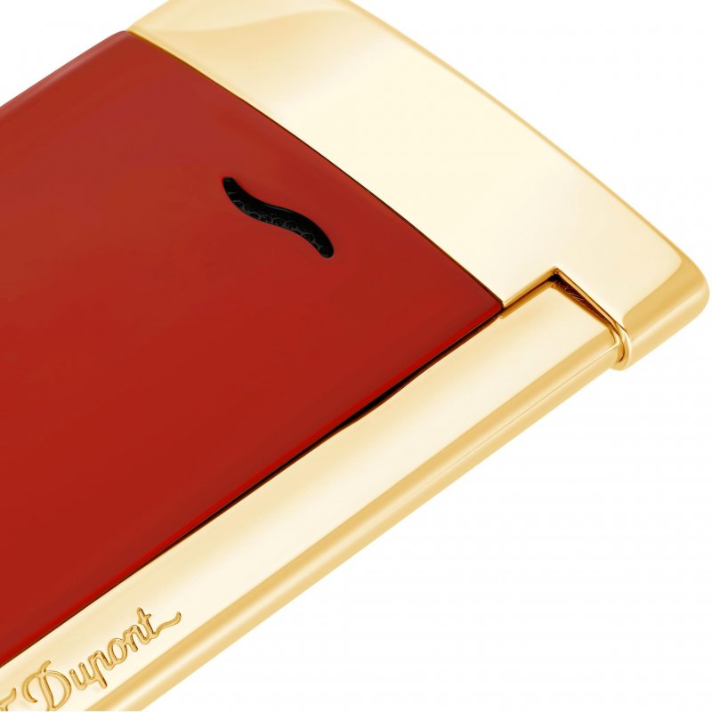 St Dupont - Accendino Laccato Elegante - Nero - Dettagli Oro