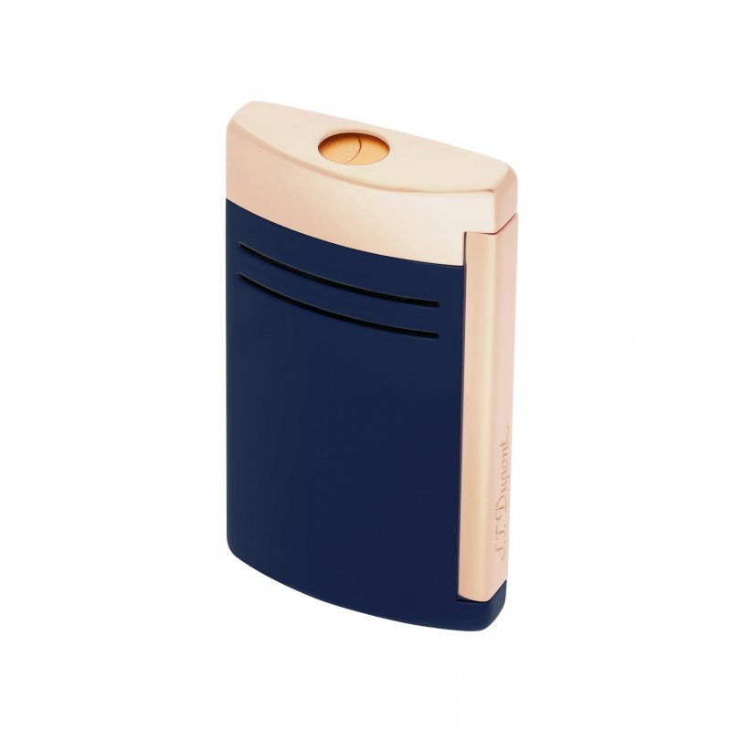 St Dupont - Accendino Maxijet - Laccato Blu - Oro Rosa