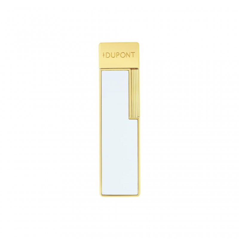St Dupont - Accendino Twiggy - Laccato Bianco - Finitura Oro