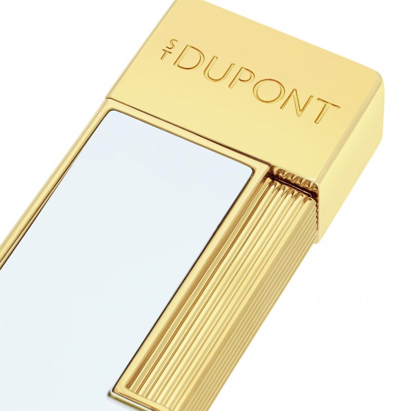 St Dupont - Accendino Twiggy - Laccato Bianco - Finitura Oro